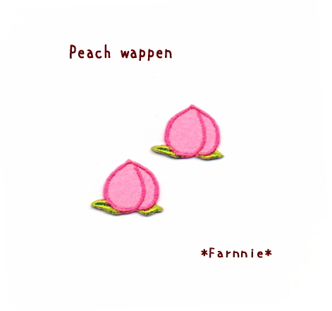 桃のワッペン